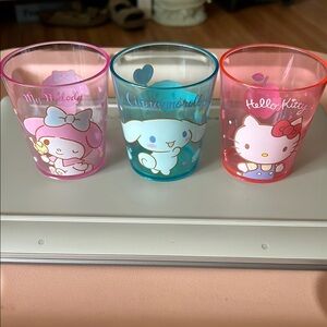 Sanrio Plastic Cup Trio